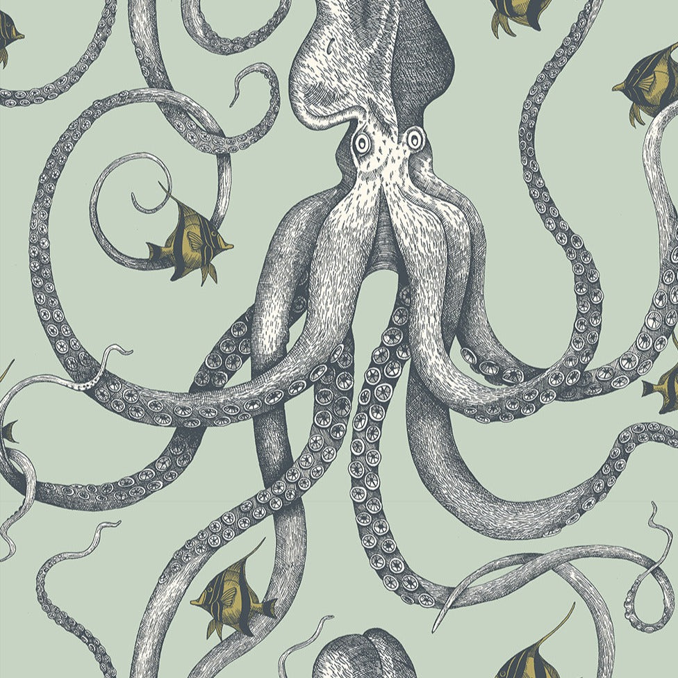 Josephine-Munsey-wallpaper-Radmoor-blue-Octopoda-soft-green-blue-background-repeating-illustrated-hand-drawn-octopus-angel-fish-pattern-sealife