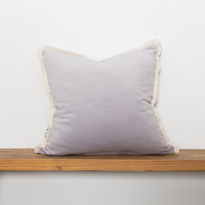 wear-the-walls-medium-linen-cotton-cushion-fringed-painterly-print-floral-blooms-Utopia-Opal-soft-pastel-brown-purple