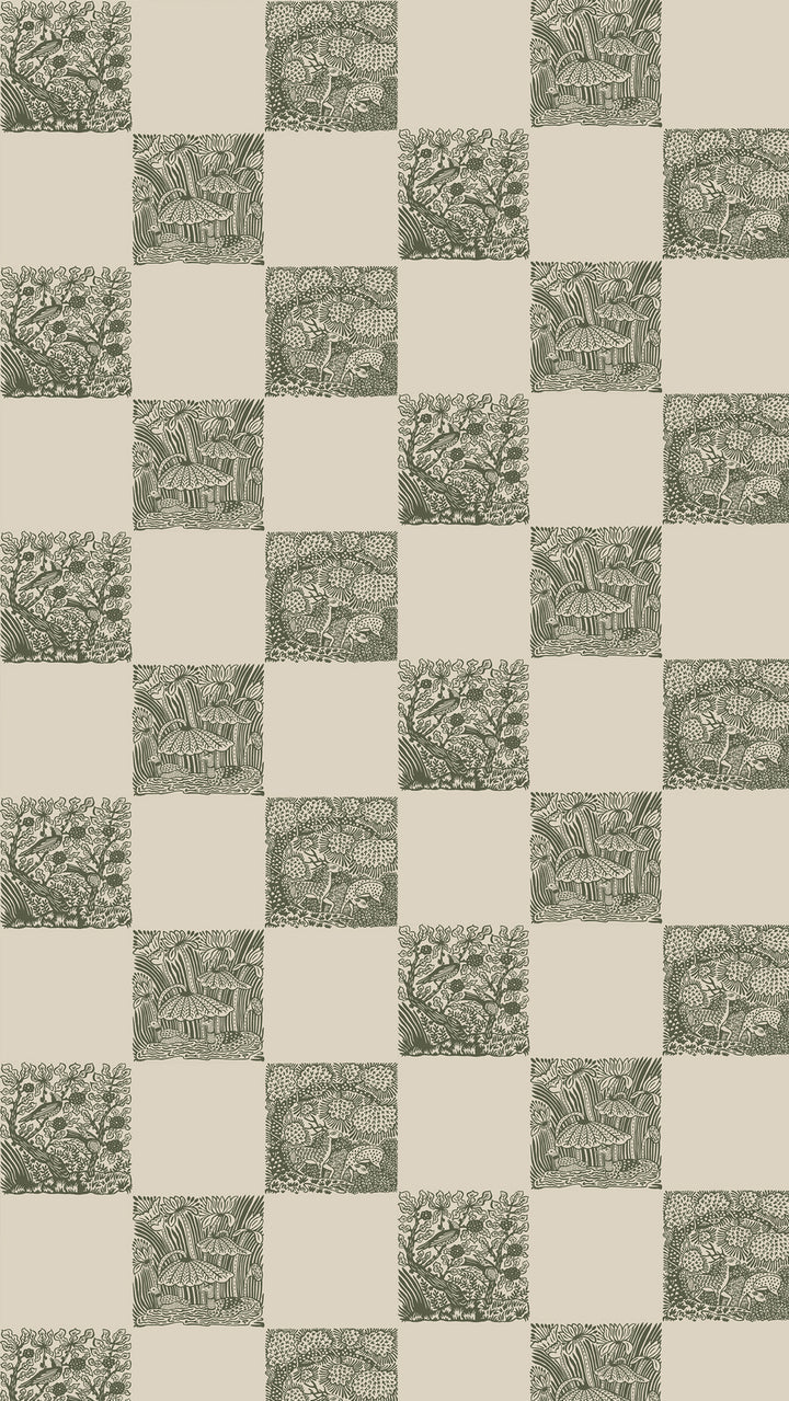 Animal Check Wallpaper by Josephine Munsey