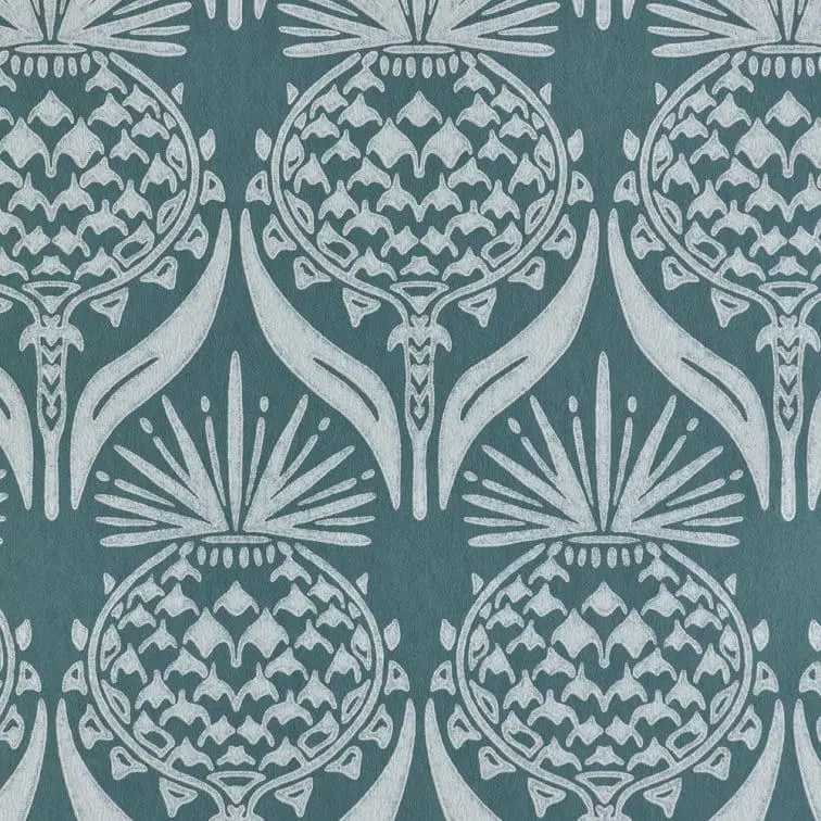 artichoke-thistle-wallpaper-teal-repeated-block-printed-wallpaper-made-in-england-barneby-gates-the-design-yard