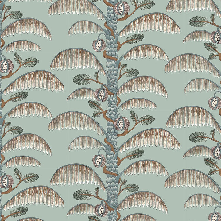 Josephine-Munsey-wallpaper-Palm-stripe-climbing-tropical-fern-palm-print-british-made-artisan-designer-radmoor-blue