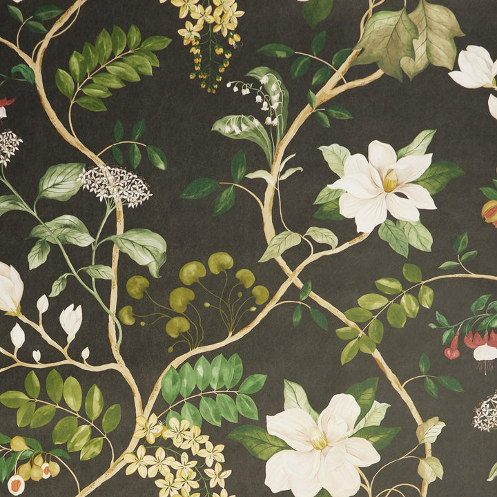 liberty-fabrics-wallpaper-botanical-atlas-collection-magical-plants-wallpaper-jade-black-floral-asian-inspired-design