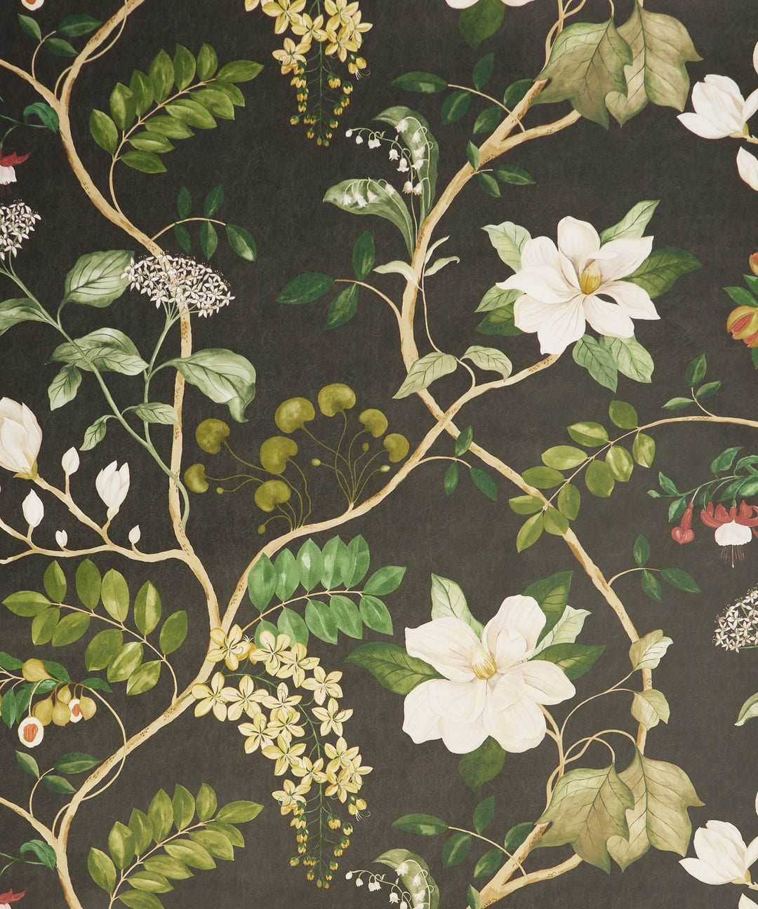 liberty-fabrics-wallpaper-botanical-atlas-collection-magical-plants-wallpaper-jade-black-floral-asian-inspired-design