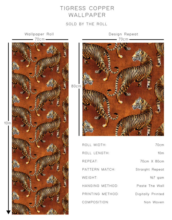 Avalana-design-tigress-wallpaper-hand-painted-female-tigers-repeated-against-copper-watercolour-animal-print-bold-wallpaper-copper