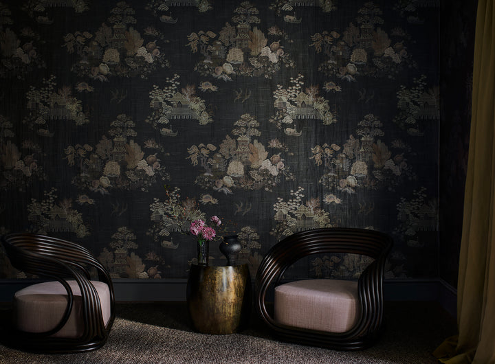 liberty-botanical-atlas-wallpaper-floating-palace-chinoserie-design-linen-backed-wallpaper-neutrals-black-japanese-buildings-trees