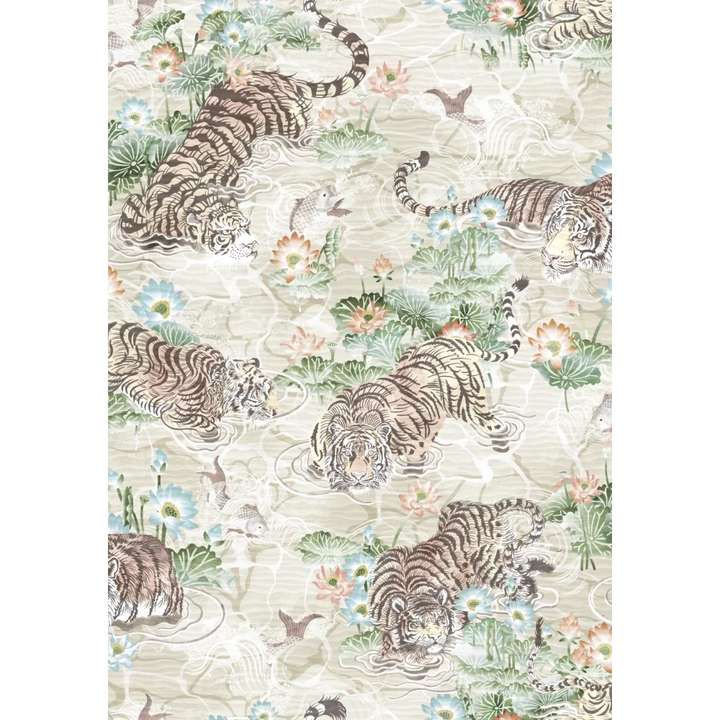 Tiger Lily Wallpaper in Midnight