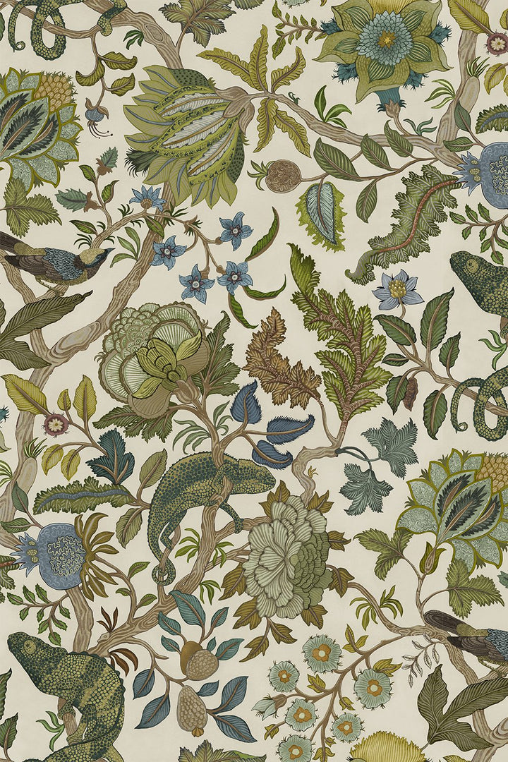 Josephine-munsey-wallpapers-interiors-chameleon-trail-floral-neutral-green-blue-wallpaper