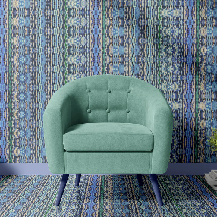 Tatie-Lou-wallpaper-Arashi-azure-blue-green-shirobi-technique-stripe-indigo-seagreens-tile-geometric-