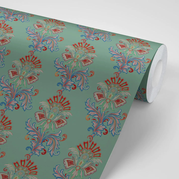 Tatie-lou-wallpaper-large-floral-fan-bold-printed-repeated-hand-drawn-sage