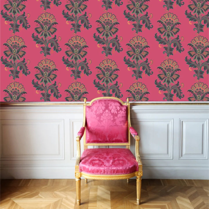 Tatie-lou-wallpaper-large-floral-fan-bold-printed-repeated-hand-drawn-fuchsia