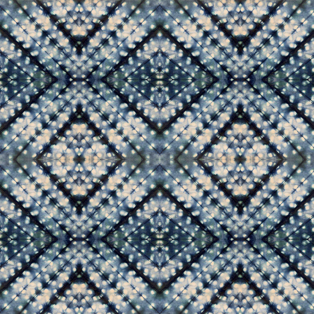 Tatie=lou-wallpaper-Itajime-cross-diamond-gods-eye-style-tie-dye-indigo-blues-geometric-pattern-repeat-wallpaper-selection