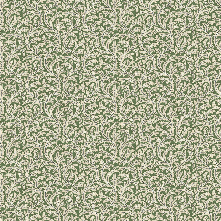 Josephine-munsey-wallpaper-Frond-ogee-oak-leaf-pattern-trailing-repeat-wallpaper-natural-print-hand-painted-cottage-country-pattern-brookes-green-edge-sand