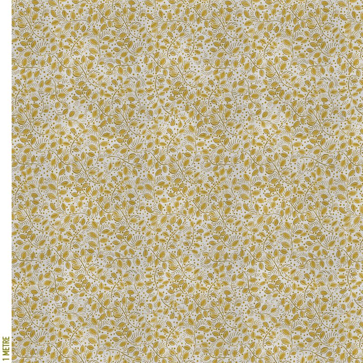 Lowri-textiles-linen-leaf-leaves-trailing-ditsy-print-little=leaves-yellow-upholstry-textile-fabric-blinds-curtains-floral-small-printed-white-yellow-