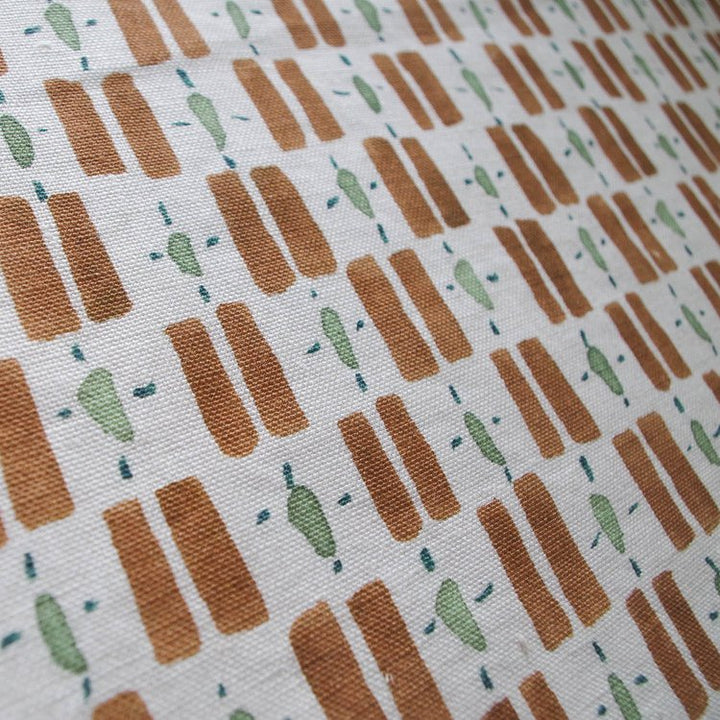 Lowri-textiles-little-check-box-print-check-terracotta-green-pops-white-background-linen-cotton-british-print-designer-uk-organic-cotton-welsh-blanket-inspo-Jo-Faulkner