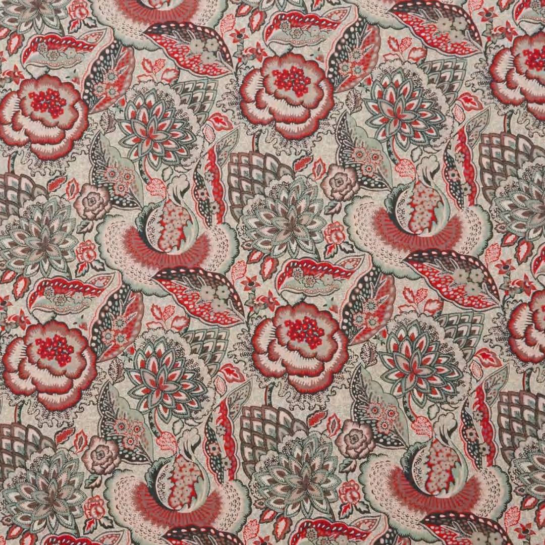 Patricia-emberton-linen-lacquer-red-coral-floral-design