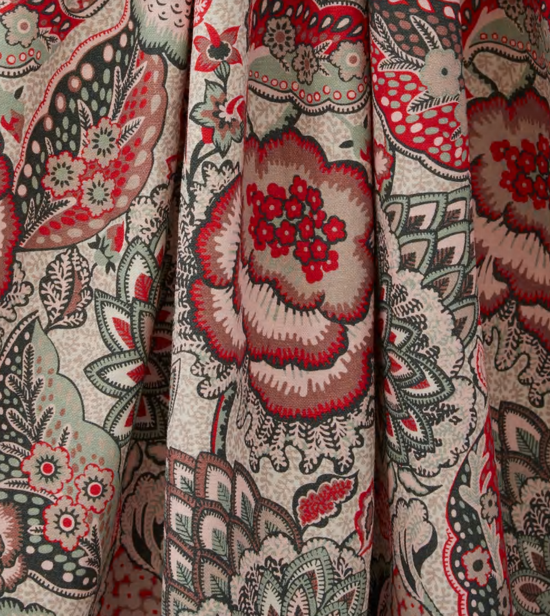 Patricia-emberton-linen-lacquer-red-coral-floral-design