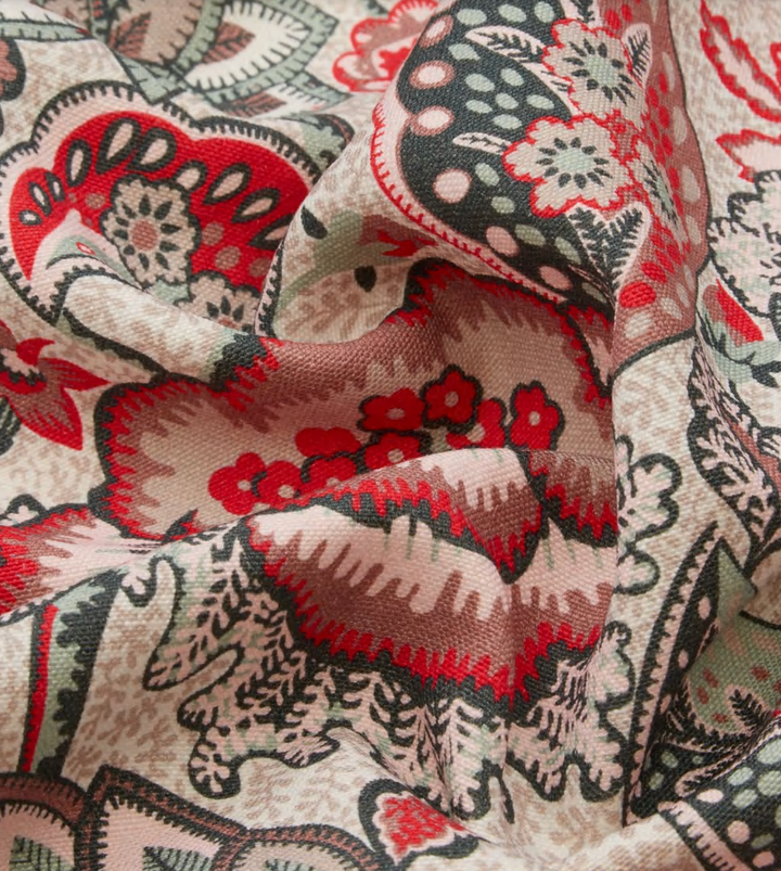 Patricia-emberton-linen-lacquer-red-coral-floral-design