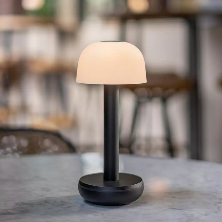 Humble-Two-cordless-table-lamps-lighting-rechargeable-dome-shaped-cocktail-lamp-black-frosted-shade