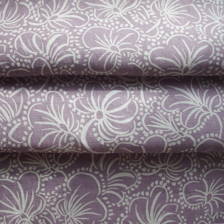 Lowri-textiles-linen-cotton-violas-lilac-abstract-floral-pattern-print-delicate-small-flowers-white-lilac-printed-fabric