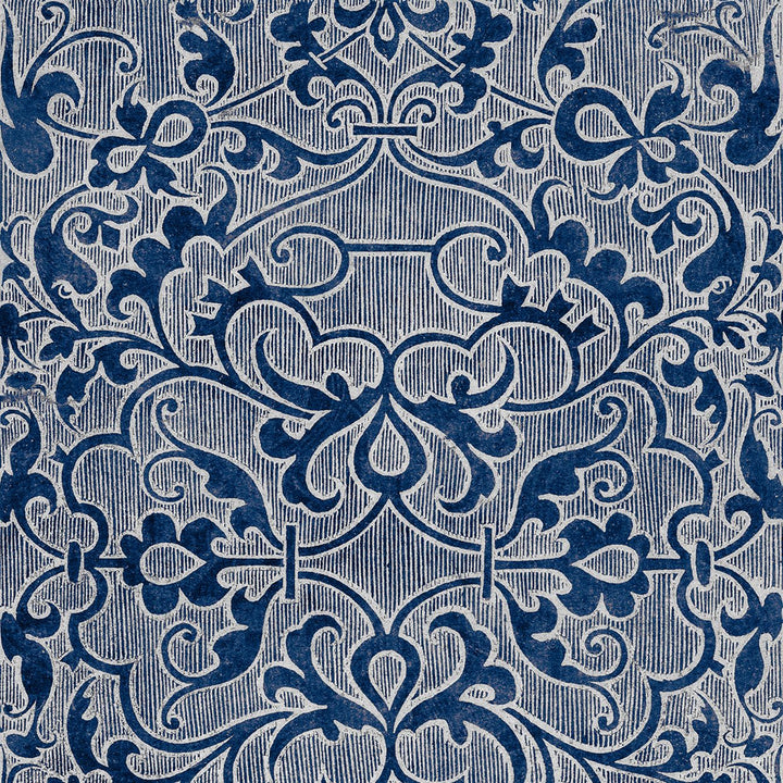 mind-the-gap-deco-trellis-wallpaper-indigo-addiction-collection-baroque-style-lace-work-floral-small-details-textured-deep-blue-indigo-maximalist-statement-interior