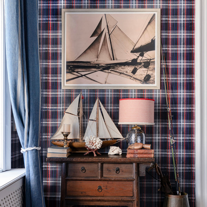 mind-the-gap-seaport-plaid-red-wallpaper-sundance-villa-complementary-collection-tartan-luxury-yachting-interiors-maximalist-statement-interior