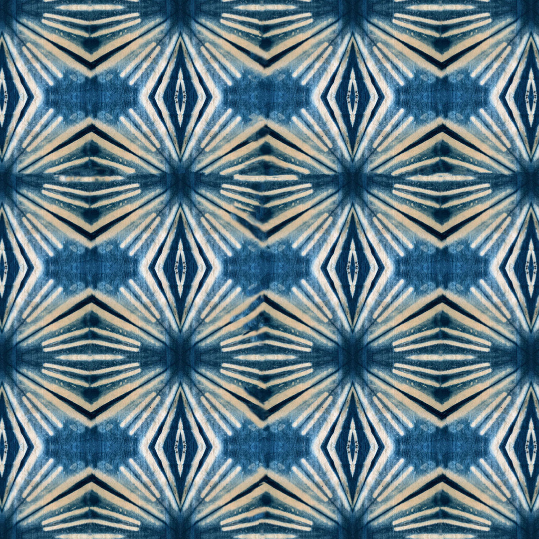 Itajime Diamond Wallpaper Indigo