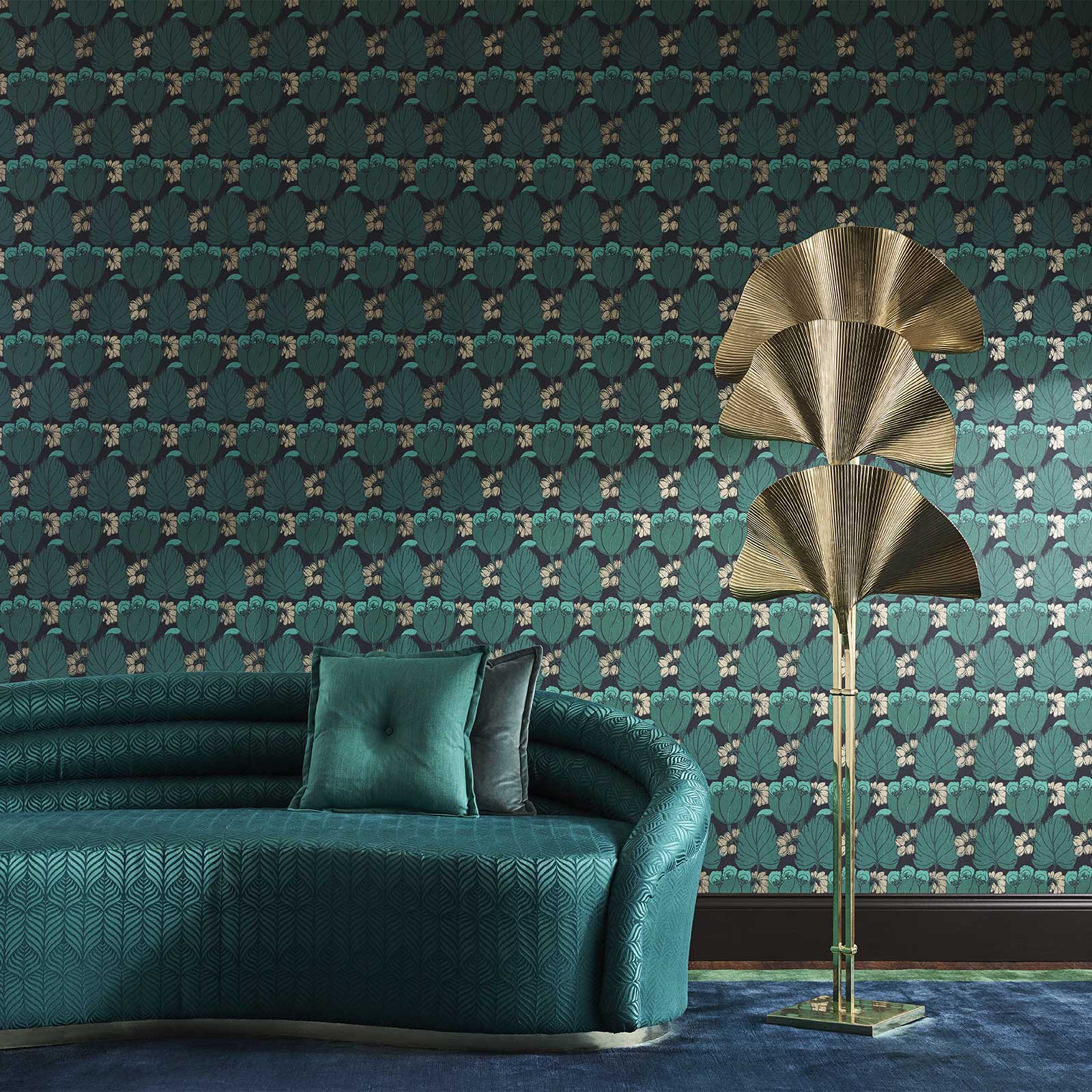 Liberty Regency Tulip Wallpaper in Jade Green | The Design Yard