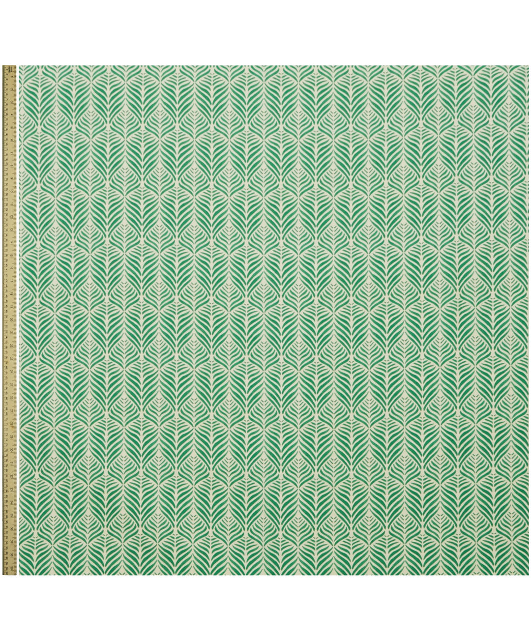 liberty-fabrics-interiors-linen-landsdowne-fabric-quill-jade-pewter-lapis-teal-green-repeated-clock-printed-design