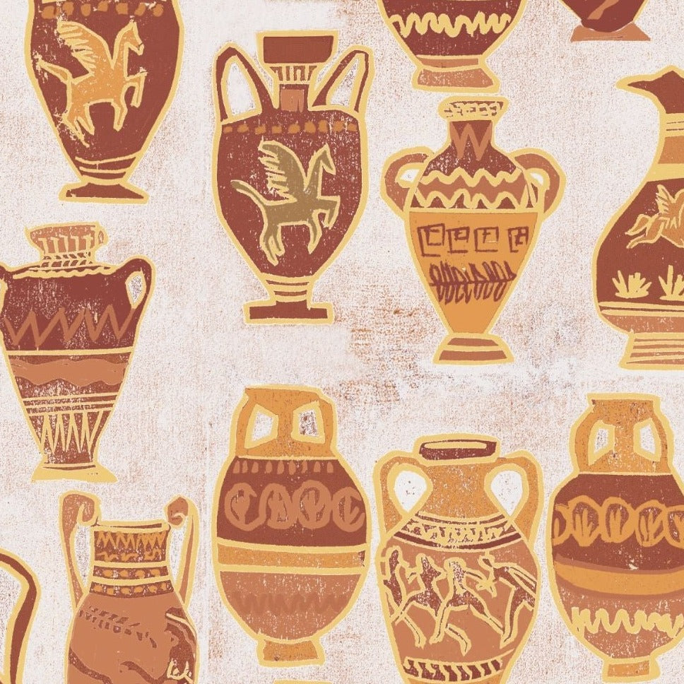 annika-reed-studio-a-muggle-jugs-linen-fabric-terracotta-greek-pottery-inner-goddess-british-textile-designer-block-printed