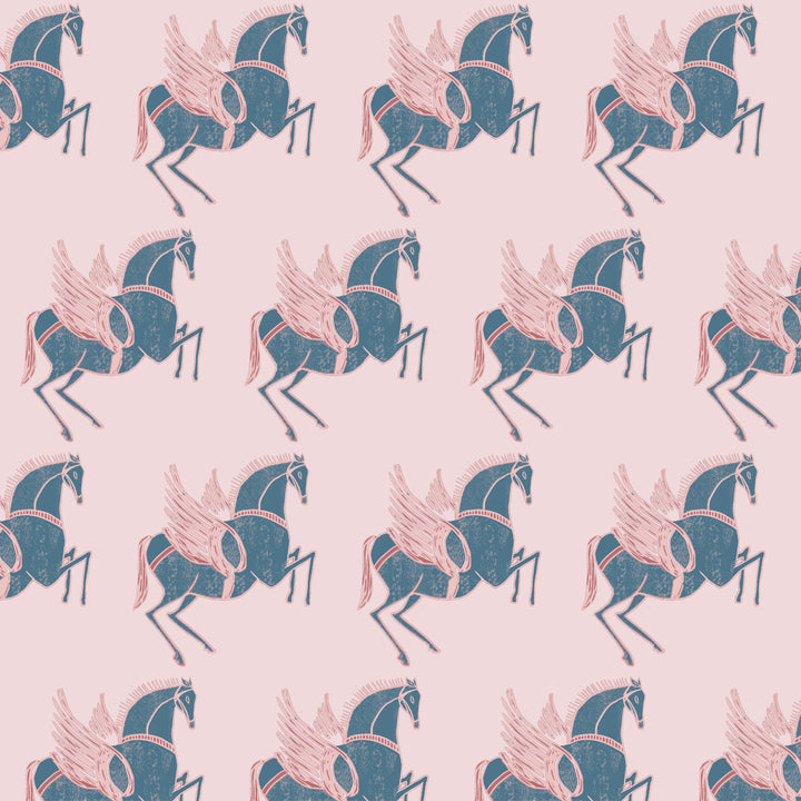 pegasus-linen-dusk-peach-pink-annika-reed-studio-flying-horse-oyster-linen