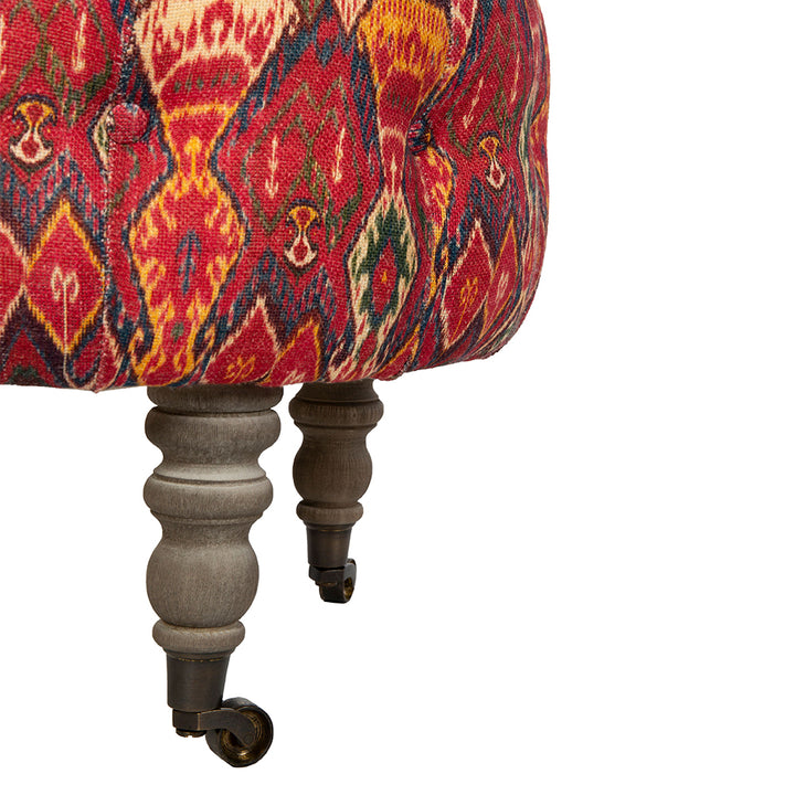 mind the gap furniture uzbek ikat linen fez tufted stool