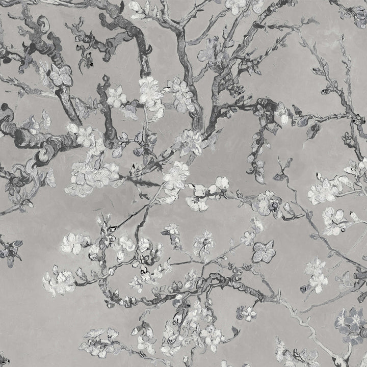 grey smoke van gogh blossom wallpaper-grey blossom wallpaper-van gogh blossom-van gogh wallpaper- grey   