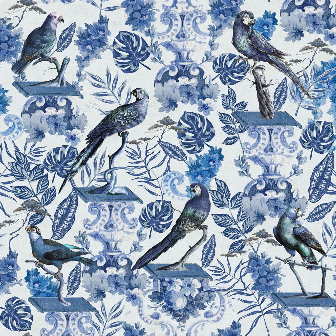 mind-the-gap-la-voliere-wallpaper-transylvanian-manor-royal-garden-collection-parrots-aviary-foliage-statement-maximalist-interior